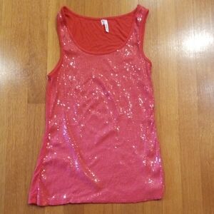 Studio Y Shimmer Sequin Glitter Juniors  Top Medium